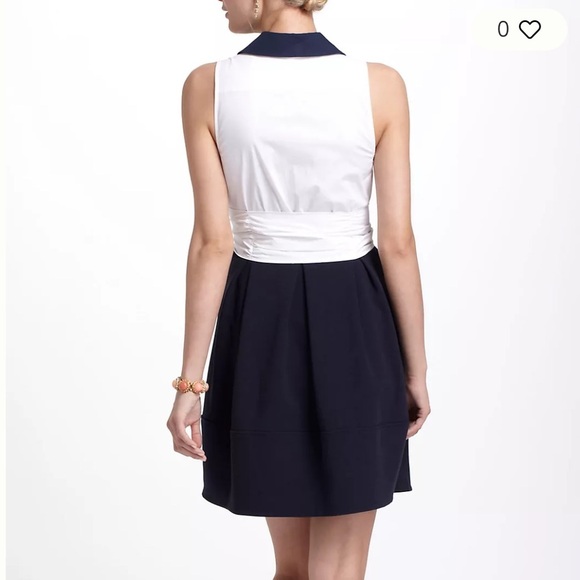 Leifnotes Anthropologie Daytripper Dress navy and white size 10 - Picture 2 of 11